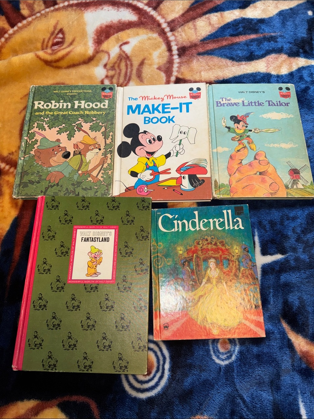 Disney Vintage Storybook Set - Green, White, Blue, Pink, Teal